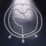 Maxbell Rhinestone Head Chain for Women Boho Hair Accessories Headpiece Layered
