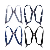 Maxbell Men Women Suspenders Y Shaped Adjustable Elastic Straps Heavy Duty Back Belt Gray