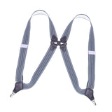 Maxbell Men Women Suspenders Y Shaped Adjustable Elastic Straps Heavy Duty Back Belt Gray