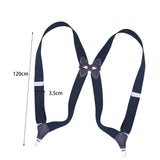 Maxbell Men Women Suspenders Y Shaped Adjustable Elastic Straps Heavy Duty Back Belt Black Brown
