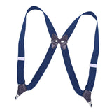 Maxbell Men Women Suspenders Y Shaped Adjustable Elastic Straps Heavy Duty Back Belt Dark Blue