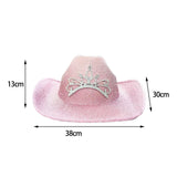 Maxbell Cowboy Hat Western Style Cap Travel Dress Clothing Beach Party Pink