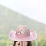 Maxbell Cowboy Hat Western Style Cap Travel Dress Clothing Beach Party Pink