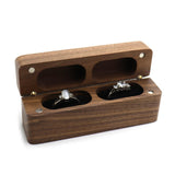Maxbell Premium Wooden Rings Box Portable Couple Rings Holder for Proposal Ceremony