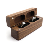 Maxbell Premium Wooden Rings Box Portable Couple Rings Holder for Proposal Ceremony