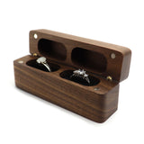 Maxbell Premium Wooden Rings Box Portable Couple Rings Holder for Proposal Ceremony