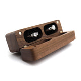 Maxbell Premium Wooden Rings Box Portable Couple Rings Holder for Proposal Ceremony