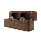 Maxbell Premium Wooden Rings Box Portable Couple Rings Holder for Proposal Ceremony