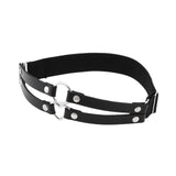 Maxbell Elastic Leg Garter Belt Fashion Gifts Ladies Punk for Birthday Party Cosplay Black
