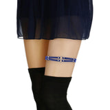 Maxbell Elastic Leg Garter Belt Fashion Gifts Ladies Punk for Birthday Party Cosplay Blue
