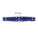 Maxbell Elastic Leg Garter Belt Fashion Gifts Ladies Punk for Birthday Party Cosplay Blue
