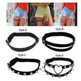Maxbell Leg Garter Belt Leg Harness Thigh Garter for Fancy Dress Cosplay Halloween Style A