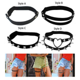 Maxbell Leg Garter Belt Leg Harness Thigh Garter for Fancy Dress Cosplay Halloween Style A