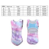 Maxbell Colorful Gymnastics Leotards Practice Outfits for Children 5-14 Years Teens Size 12