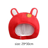 Maxbell Lovely Rabbit Hat Cosplay Headband Warm Festival Role Play Costume Headgear Red