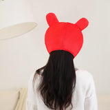 Maxbell Lovely Rabbit Hat Cosplay Headband Warm Festival Role Play Costume Headgear Red