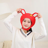 Maxbell Lovely Rabbit Hat Cosplay Headband Warm Festival Role Play Costume Headgear Red