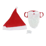 Maxbell Santa Claus Beard Cover Hat Supplies Costume for Christmas Cosplay Party