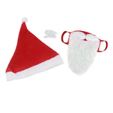 Maxbell Santa Claus Beard Cover Hat Supplies Costume for Christmas Cosplay Party