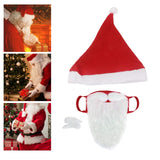 Maxbell Santa Claus Beard Cover Hat Supplies Costume for Christmas Cosplay Party