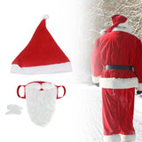 Maxbell Santa Claus Beard Cover Hat Supplies Costume for Christmas Cosplay Party