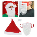 Maxbell Santa Claus Beard Cover Hat Supplies Costume for Christmas Cosplay Party