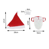 Maxbell Santa Claus Beard Cover Hat Supplies Costume for Christmas Cosplay Party