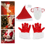 Maxbell Christmas Hat Gloves Accessories Funny Eyebrow Cosplay Dress up Costume