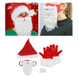 Maxbell Christmas Hat Gloves Accessories Funny Eyebrow Cosplay Dress up Costume