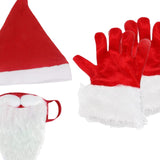 Maxbell Christmas Hat Gloves Accessories Funny Eyebrow Cosplay Dress up Costume