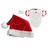 Maxbell Santa Claus Mask Hat Eyebrow Reusable Classic for Women Men Decorations Xmas