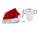 Maxbell Santa Claus Mask Hat Eyebrow Reusable Classic for Women Men Decorations Xmas