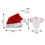 Maxbell Santa Claus Mask Hat Eyebrow Reusable Classic for Women Men Decorations Xmas