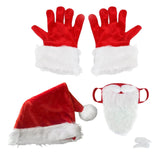 Maxbell Christmas Hat Eyebrow Gloves Accessories Dress up Women Men Costume Funny