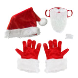 Maxbell Christmas Hat Eyebrow Gloves Accessories Dress up Women Men Costume Funny