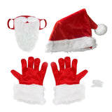 Maxbell Christmas Hat Eyebrow Gloves Accessories Dress up Women Men Costume Funny