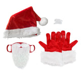 Maxbell Christmas Hat Eyebrow Gloves Accessories Dress up Women Men Costume Funny