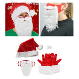 Maxbell Christmas Hat Eyebrow Gloves Accessories Dress up Women Men Costume Funny