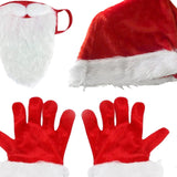 Maxbell Christmas Hat Eyebrow Gloves Accessories Dress up Women Men Costume Funny