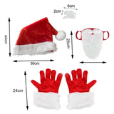 Maxbell Christmas Hat Eyebrow Gloves Accessories Dress up Women Men Costume Funny