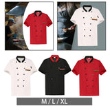 Maxbell Unisex Chef Coat Workwear Chef Jacket for Food Service Catering Restaurant M White