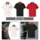 Maxbell Unisex Chef Coat Workwear Chef Jacket for Food Service Catering Restaurant M White