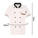 Maxbell Unisex Chef Coat Workwear Chef Jacket for Food Service Catering Restaurant M White