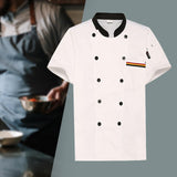 Maxbell Unisex Chef Coat Workwear Chef Jacket for Food Service Catering Restaurant M White