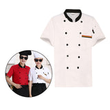 Maxbell Unisex Chef Coat Workwear Chef Jacket for Food Service Catering Restaurant M White