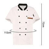 Maxbell Unisex Chef Coat Workwear Chef Jacket for Food Service Catering Restaurant L White
