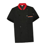 Maxbell Unisex Chef Coat Workwear Chef Jacket for Food Service Catering Restaurant M Black