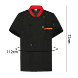Maxbell Unisex Chef Coat Workwear Chef Jacket for Food Service Catering Restaurant L Black
