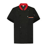 Maxbell Unisex Chef Coat Workwear Chef Jacket for Food Service Catering Restaurant L Black