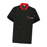 Maxbell Unisex Chef Coat Workwear Chef Jacket for Food Service Catering Restaurant L Black